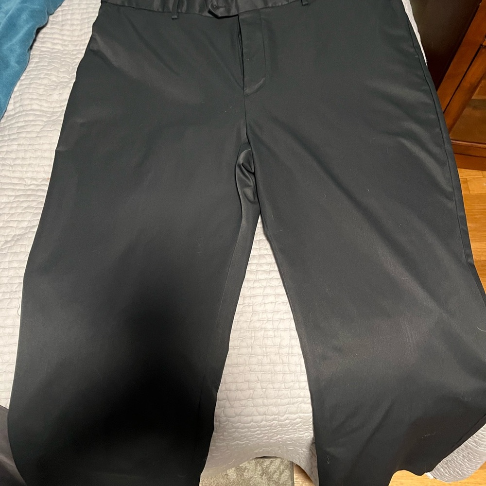 Men's Croft and Barrow Dress Slacks - 2 Pair - black and dark grey 42/29